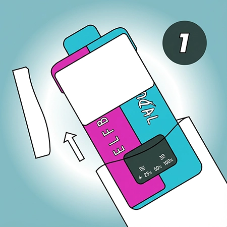 Unwrap Your Elf Bar Dual 10K Device Remove the Elf Bar Dual 10K device from its box and unwrap the packaging.