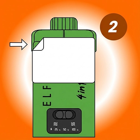 Peel Off The Sticker On The Refill Containers Remove the sticker and rubber stoppers from the refill container.