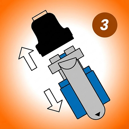 Prepare Your Refill Pack Remove the rubber stopper from the mouthpiece and the silicone piece from between the pod and refill container.