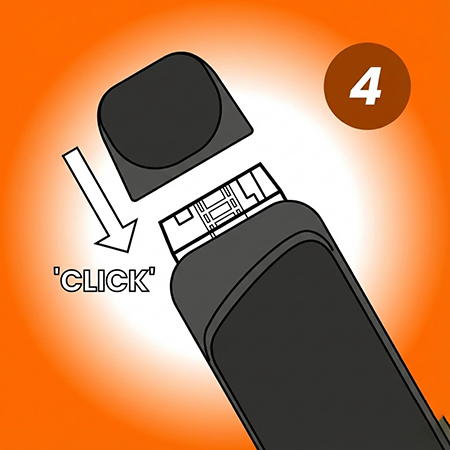 Insert Pod And Replace Cap