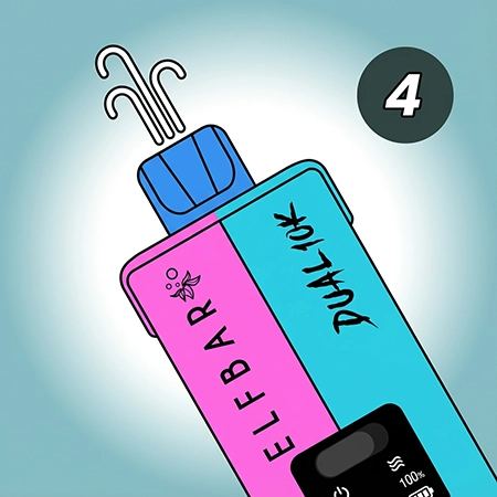Inhale To Activate Inhale on the mouthpiece to start vaping your Elf Bar Dual 10K device.