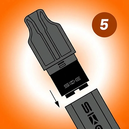 Insert Your Refill Slide your assembled refill into your device.