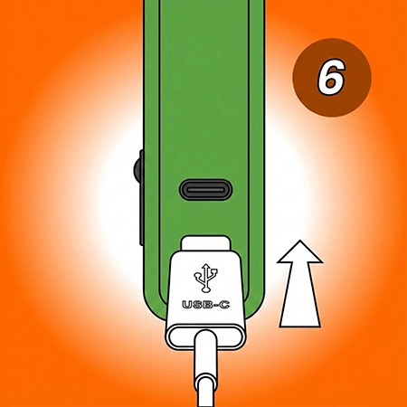 Charge Your kit Via USB-C Charge your kit with a USB-C cable (sold separately) via the charging port on the side of the device.
