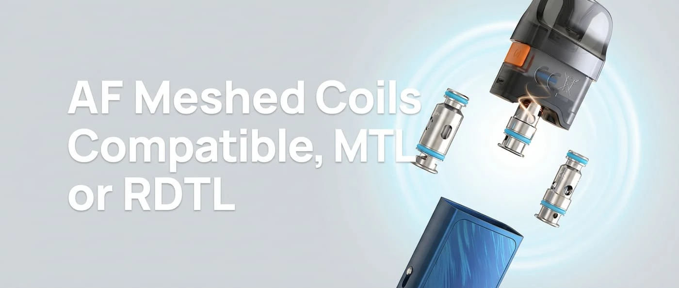 AF Meshed Coils Compatible, MTL or RDTL