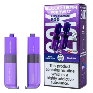 Blue Razz Bear & Bear Mix Bloody Bar Pod Twist 20K Refill Pack