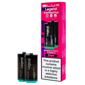 Blueberry Cherry Cranberry Elux Legend 1500 2in1 Prefilled Pods