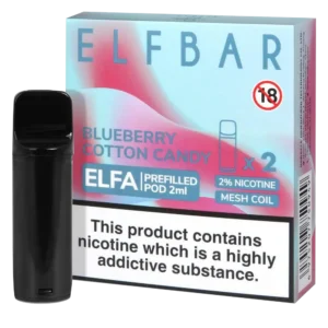 Blueberry Cotton Candy Elf Bar Elfa Prefilled Pod