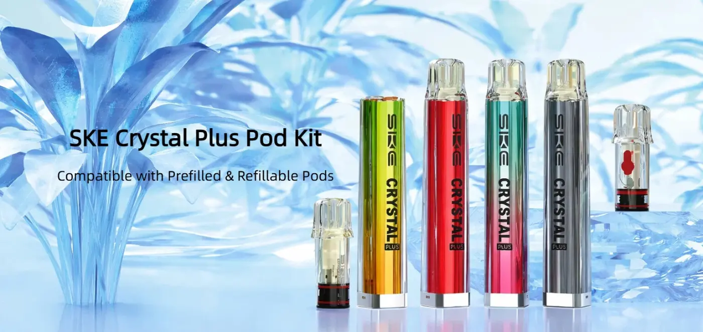 SKE Crystal Plus pod kit Compatible with both SKE's prefilled pods and refillable pods