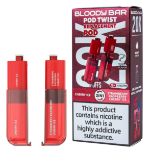 Cherry Ice & Strawberry Raspberry Cherry Ice Bloody Bar Pod Twist 20K Refill Pack