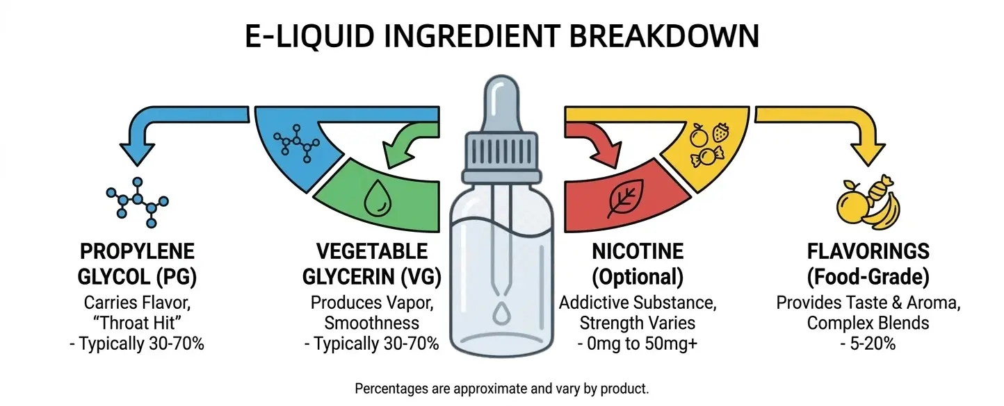 E-Liquid Ingredient Breakdown Infographic