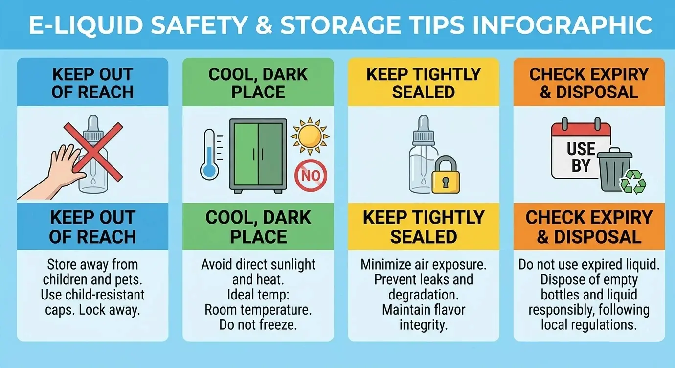 E-Liquid Safety and Storage Tips