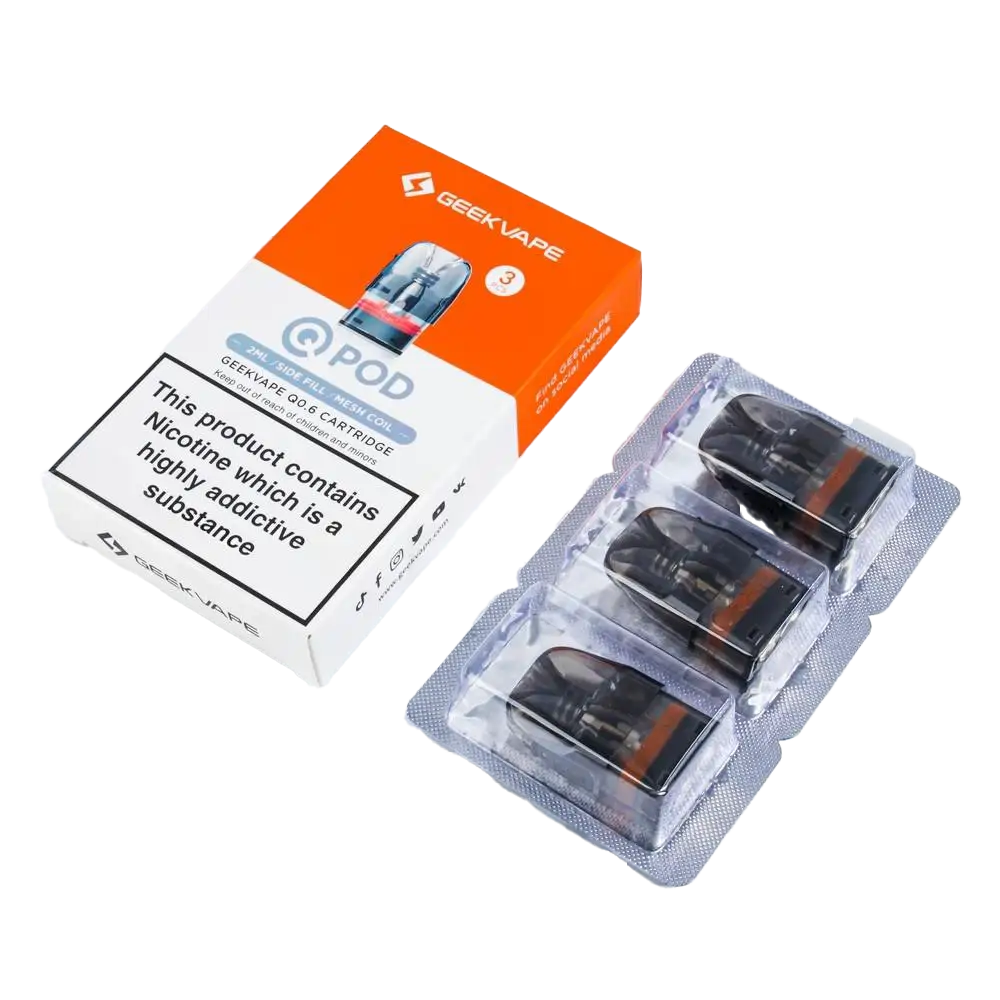 Contains: 3 x Geekvape Q Replacement Pods