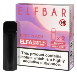 Juicy Peach Elf Bar Elfa Prefilled Pod