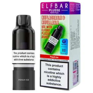 Peach Ice Elf Bar Plus 50 Refill Pod