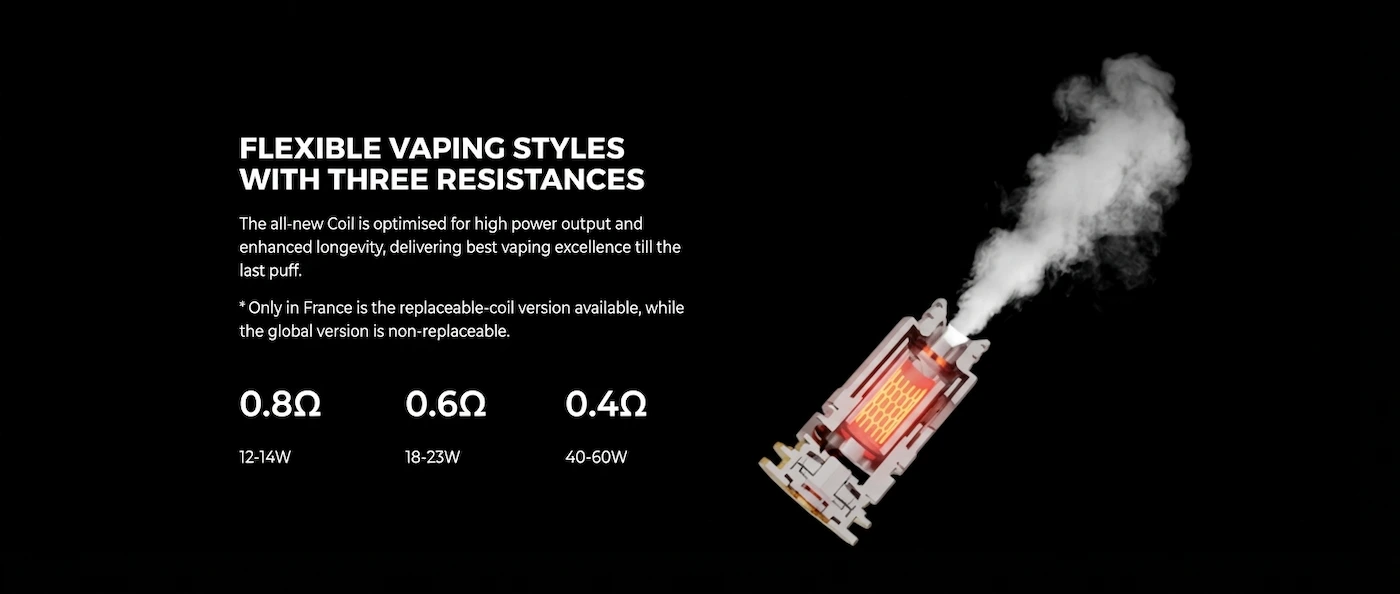 Flexible Vaping Styles with Three Resistances