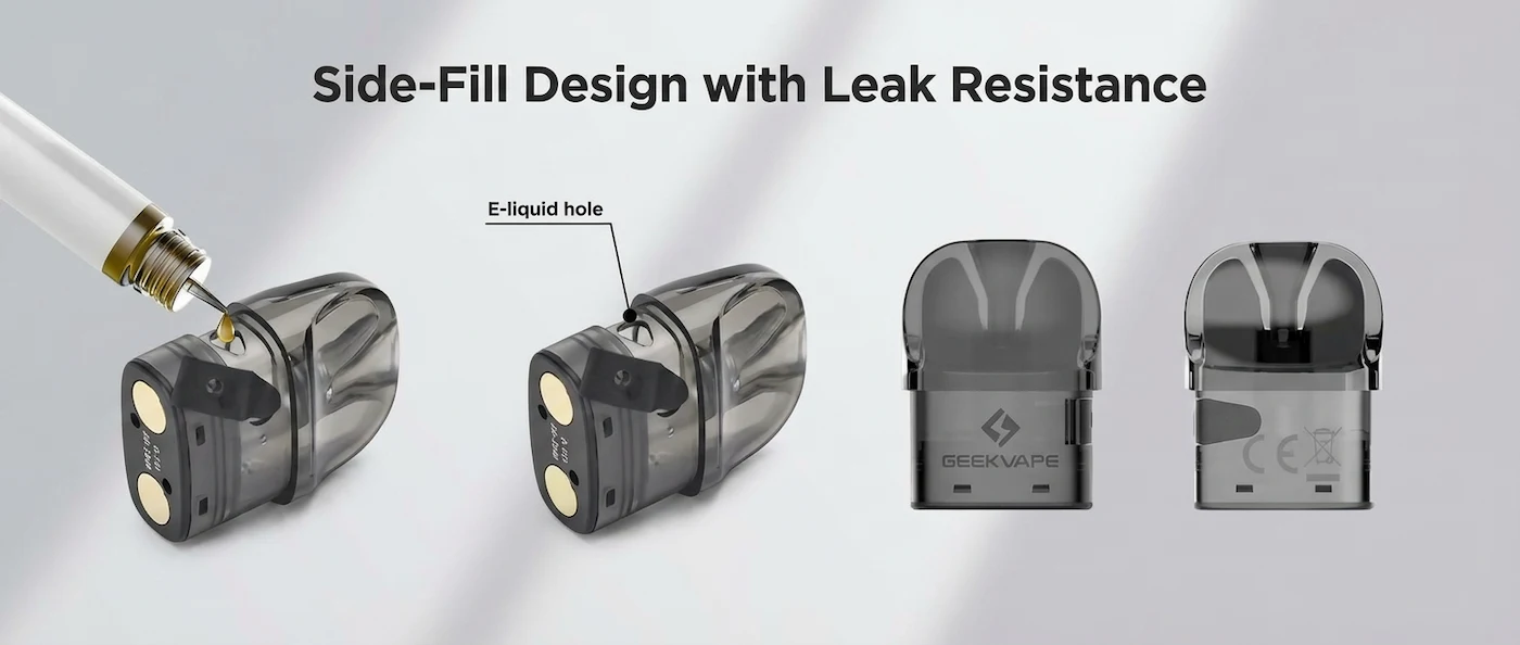 Side-Fill Design with Leak Resistance