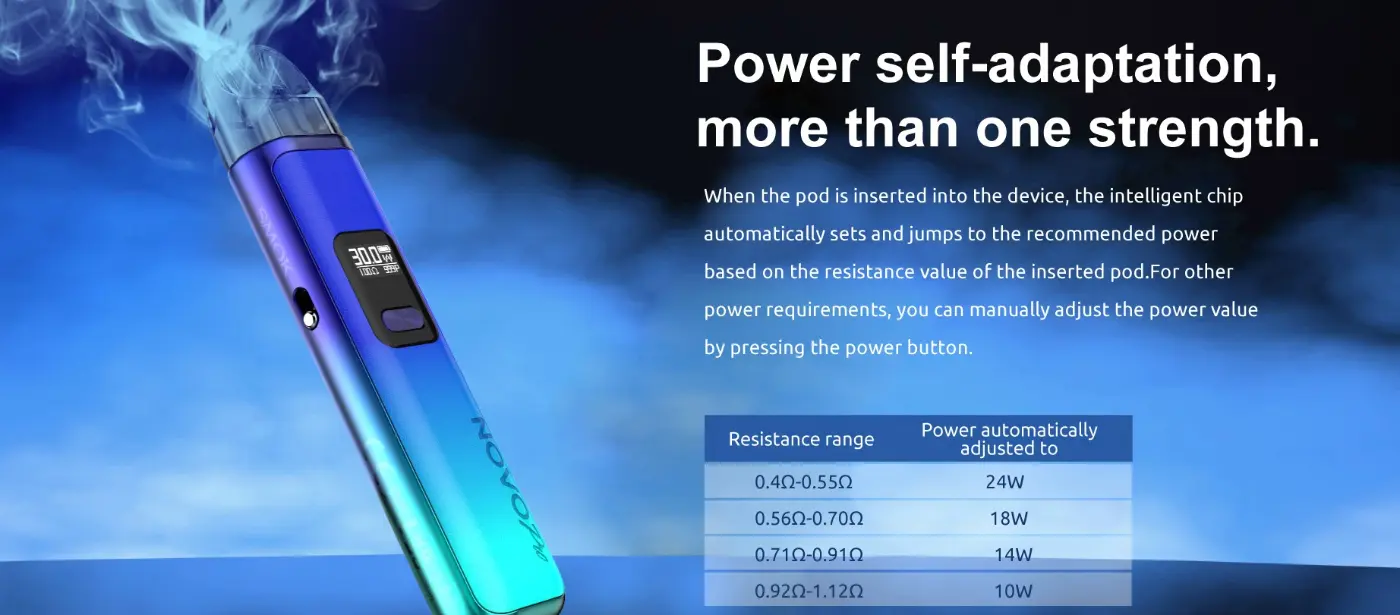 Effortless MTL pod system with real adjustment