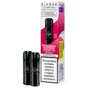 Strawberry Raspberry Cherry Ice Elf Bar 600 Prefilled Pods
