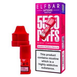 Strawberry Raspberry Cherry Ice Elf Bar AF5500 Refill Pack