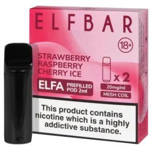 Strawberry Raspberry Cherry Ice Elf Bar Elfa Prefilled Pod