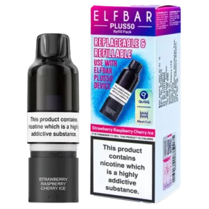 Strawberry Raspberry Cherry Ice Elf Bar Plus 50 Refill Pod