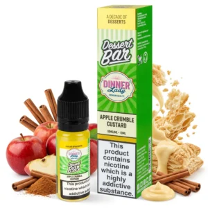 Apple, Cinnamon, Custard, Pastry Salt Nicotine E-Liquid by Dinner Lady