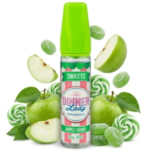 Apple Sours Shortfill E-Liquid by Dinner Lady Sweets 50ml