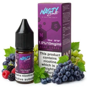Grape, Mint, Mixed Berries Salt Nicotine E-Liquid by Nasty