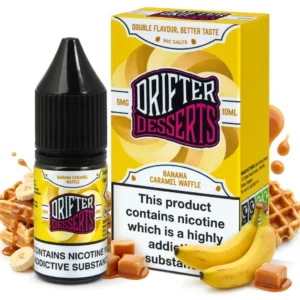 Banana, Caramel, Waffle Salt Nicotine E-Liquid by Drip Hacks