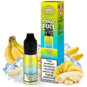 Banana, Ice / Slush Salt Nicotine E-Liquid by Dinner Lady