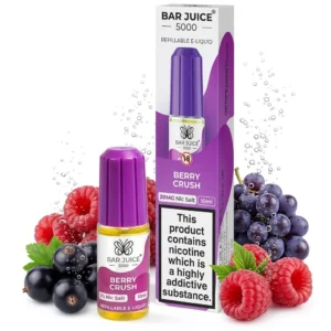 Blackcurrant, Fizzy / Soda Pop, Grape, Raspberry Salt Nicotine E-Liquid by Bar Juice