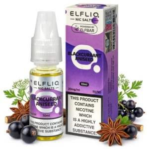 Aniseed / Liquorice, Blackcurrant Salt Nicotine by Elf Bar