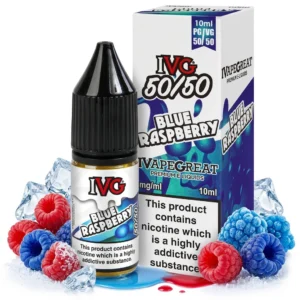 Blue Raspberry, Ice / Slush, Raspberry Freebase Nicotine E-Liquid by IVG