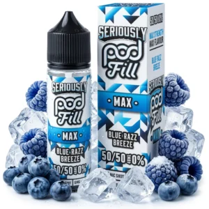Blue Razz Breeze Shortfill E-Liquid by Seriously Pod Fill Max 40ml