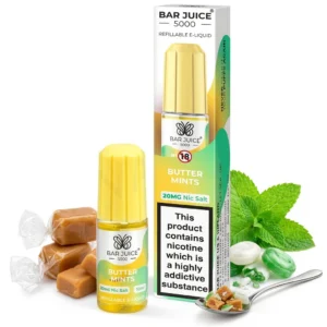 Butterscotch, Mint, Sweets Candy, Toffee Salt Nicotine by Bar Juice
