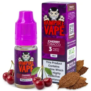 Cherry, Tobacco freebase nicotine E-Liquid by Vampire Vape