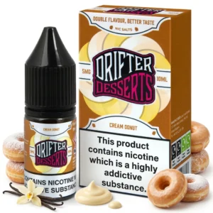 Cream, Donuts Salt Nicotine E-Liquid by Drip Hacks
