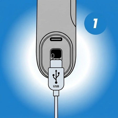 Charge Your Device Using a USB-C cable, charge your kit. The indicator on the front will display the current battery charge level.