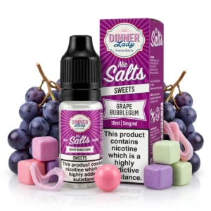 Bubblegum, Grape Salt Nicotine E-Liquid by Dinner Lady