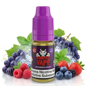 Grape, Menthol, Mixed Berries freebase nicotine E-Liquid by Vampire Vape