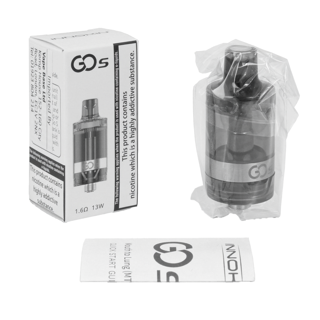 Contains: Innokin GO S 2ml Disposable Vape Tank (1.7 Ohm Coil Pre-Installed) 