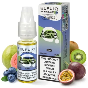 Blueberry, Guava, Kiwi, Passion Fruit Salt Nicotine E-Liquid by Elf Bar