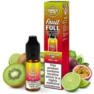 Kiwi, Lime, Passion Fruit Salt Nicotine E-Liquid by Dinner Lady