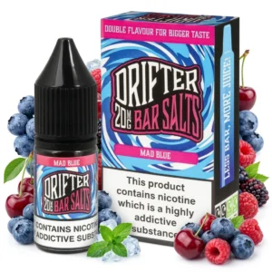 Blueberry, Cherry, Menthol, Mixed Berries, Raspberry Salt Nicotine E-Liquid by Drifter