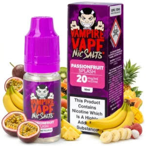Banana, Passion Fruit, Tropical Fruit Salt Nicotine E-Liquid by Vampire Vape