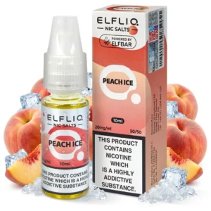 Ice / Slush, Peach Salt Nicotine E-Liquid by Elf Bar