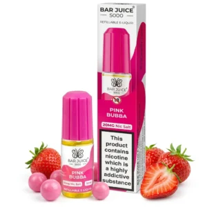 Bubblegum, Strawberry Salt Nicotine E-Liquid by Bar Juice