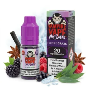 Aniseed / Liquorice, Eucalyptus, Menthol, Mixed Berries Salt Nicotine
