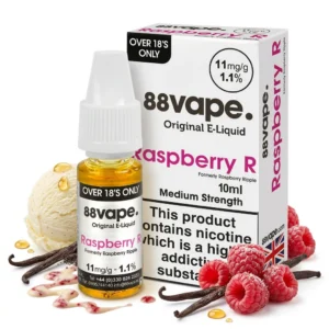 Ice Cream, Raspberry, Vanilla Freebase Nicotine E-Liquid by Vapouriz