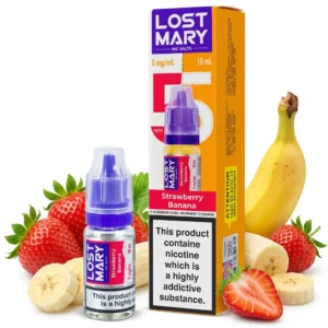 Banana, Strawberry Salt Nicotine E-Liquid by Lost Mary